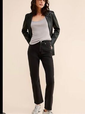 Black High-Rise Straight Leg Women’s Jeans